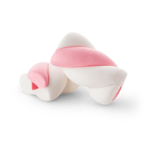 Marshmallow Recheado Twist Rosa e Branco 50g