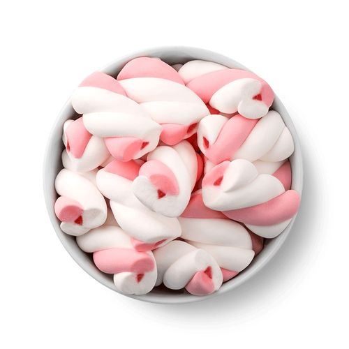 Marshmallow Recheado Twist Rosa e Branco 220g
