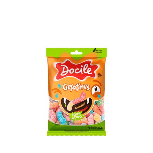 CX Gelat Gummies Cobrinha Citrica 80G - 12 Un.