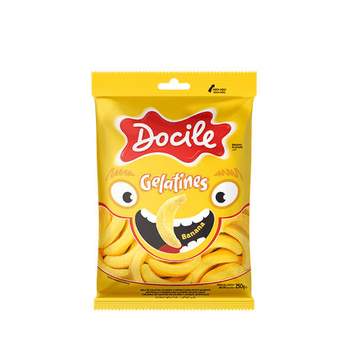 GELASTINES BANANA 250G CAIXA COM 12 PACOTES