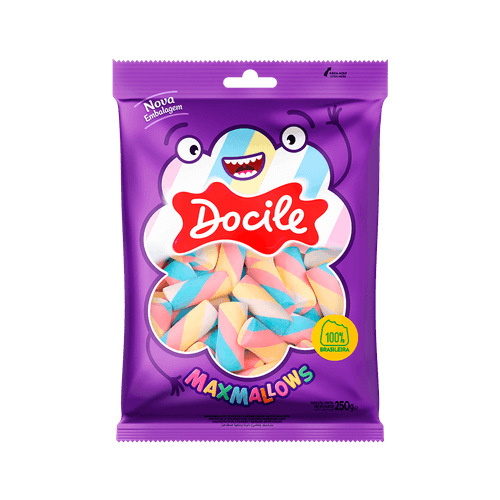 MAXMALLOWS TUBO TORCAO 1 BAUNILHA 250G CAIXA COM 12 PACOTES