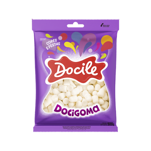 DOCIGOMA MINI SINO BRANCO 500G CAIXA COM 20 PACOTES