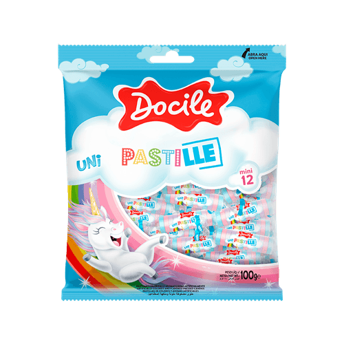 PASTILLE MINI UNI 100G CAIXA COM 14 PACOTES