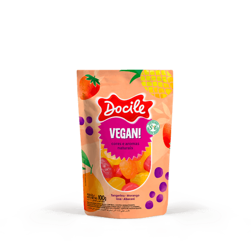 DOCIGOMA VEGAN FOLHAS SORT 100G CAIXA COM 4 DISPLAYS