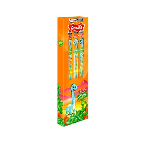 Canudinho Morango Dino Big com 24un de 26g cada - Docile