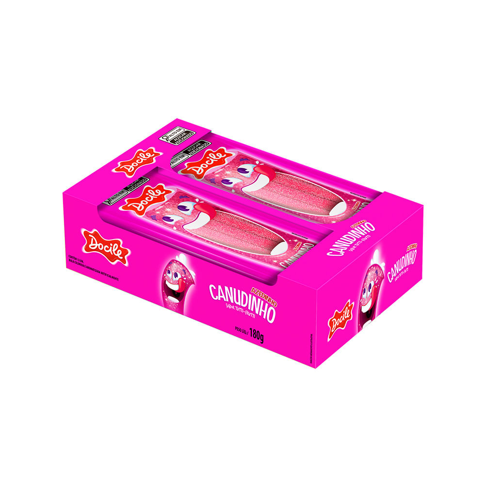 Canudinho Tutti-Frutti Cítrico com 12un de 15g cada - Docile - Docile