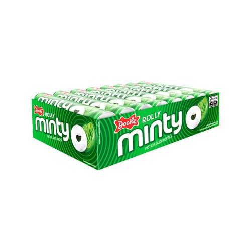 Pastilha Rolly Minty Hortelã com 16un de 29g cada - Docile