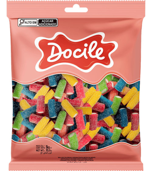 Canudinho Jumbo Bite Size 1kg - Docile