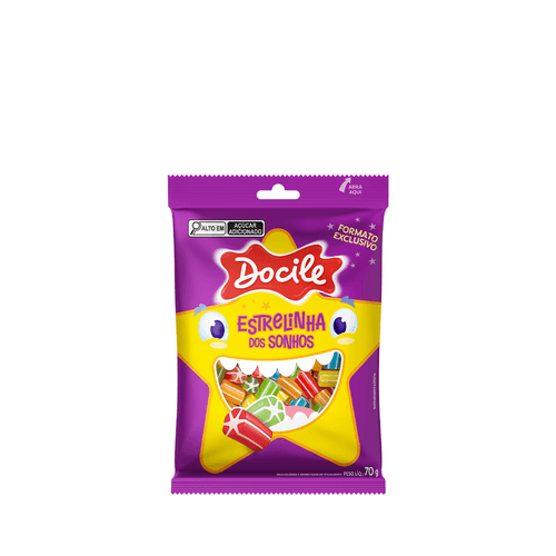 Bala Canudinho Estrelinha dos Sonhos 70g