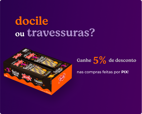 Docile ou travessuras? Ganhe 5% de desconto nas compras feitas por pix